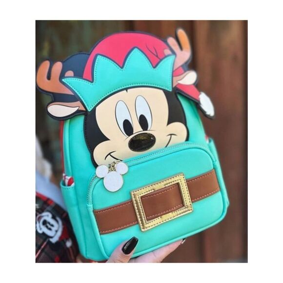 Loungefly Disney Light up Mickey Mouse Reindeer Cosplay Mini Backpack Christmas main image 6